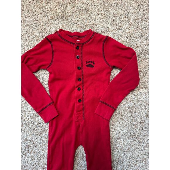 Lazy One Boys Sleeper/PJ's Red, 3T, Big Sky Montana BEAR BOTTOM - Picture 6 of 6